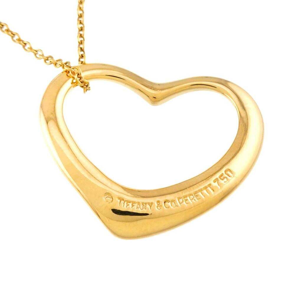 Tiffany & Co. Heart Necklace, 22mm wide, 40cm length, 18K Yellow Gold (750) O... - Picture 4 of 7